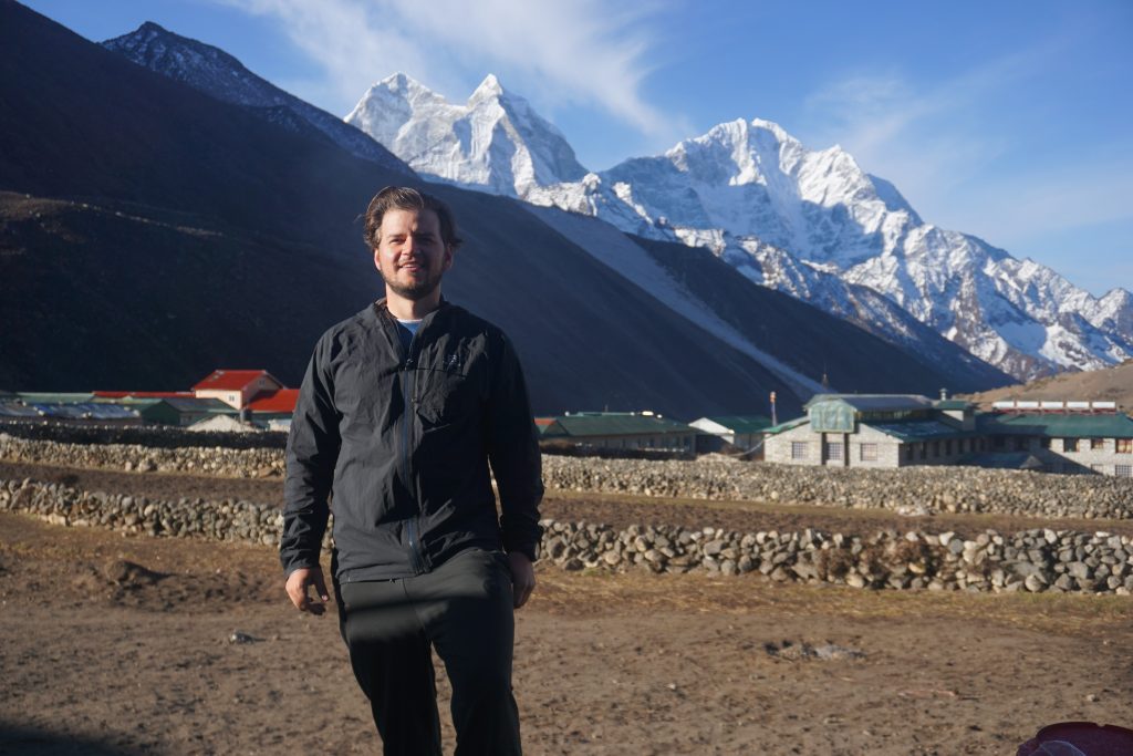 Greg in the EBC valley, Everest Base Camp Expedition